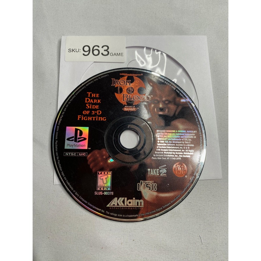 Iron & Blood Warriors of Ravenloft Sony PlayStation 1
